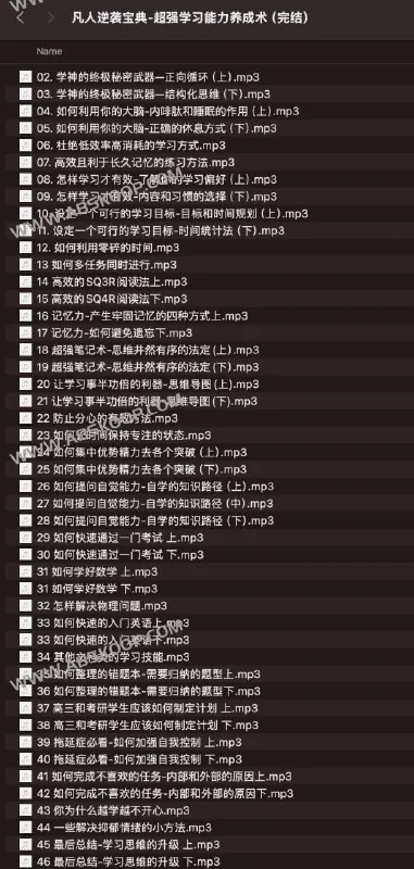 凡人逆袭宝典-超强学习能力养成术